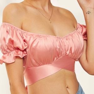 Satin Crop Top